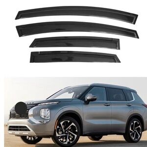 Car Window Visor Set in Black